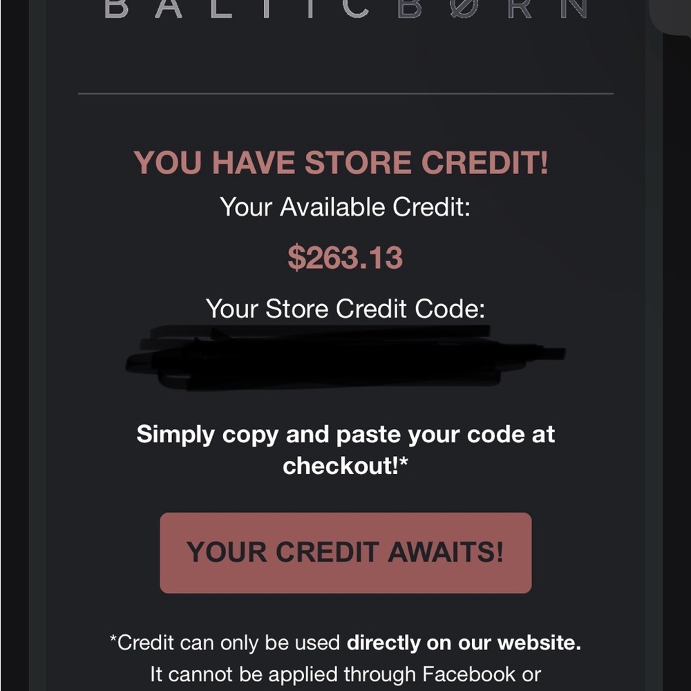 Baltic Born Store Credit